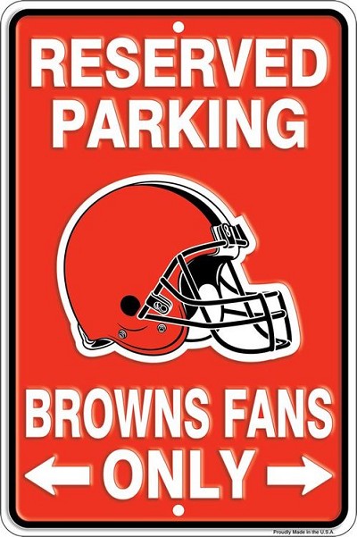 Cleveland Browns Sm Parking Sign