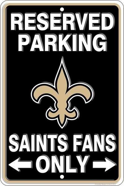 New Orleans Saints Sm Parking Sign