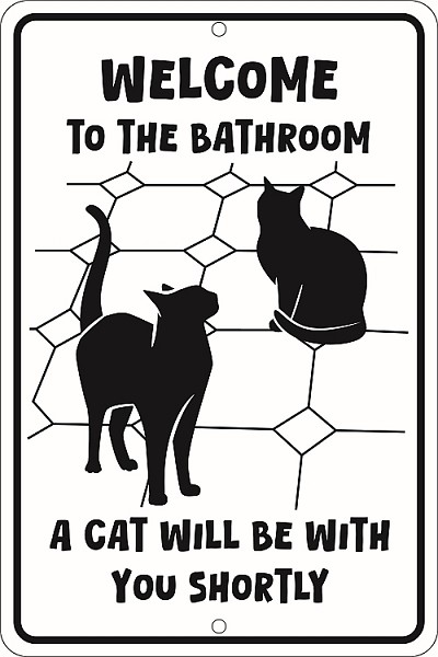 Welcome Cat Sm. Parking Sign