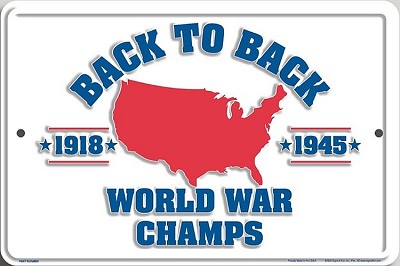 World War Champs Sm. Parking Sign