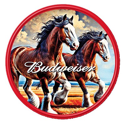 Budweiser Clydesdales Round Sign