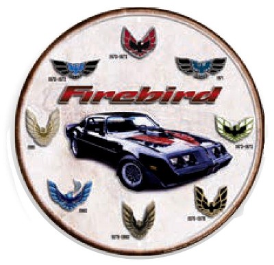 Pontiac Firebird Logos Round Sign