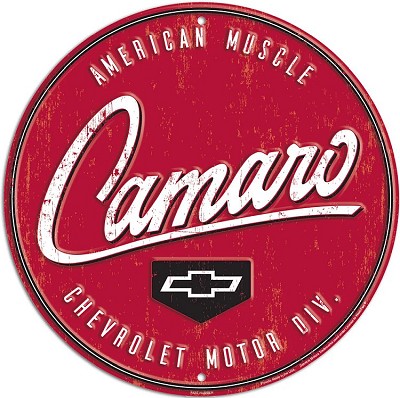 Chevy Camaro Round Sign