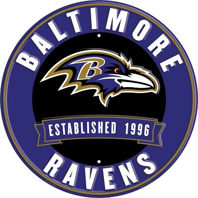 Baltimore Ravens 12 in Round Sign