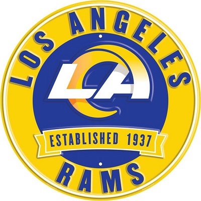 Los Angeles Rams 12 in Round Sign