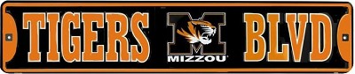 Missouri Tigers Blvd Street Sign