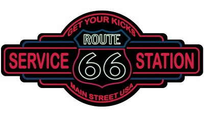 Route 66 Service Station Sticker