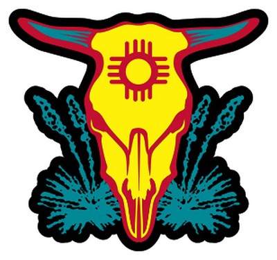 NM Skull with Agave Sm Sticker