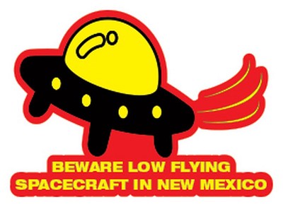 NM Beware Low Flying Sm Sticker