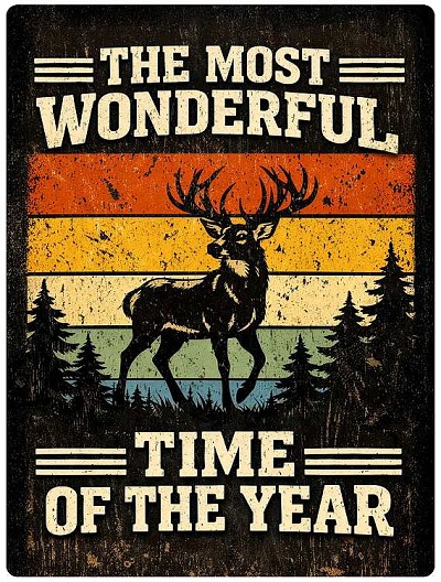 Wonderful Time of Year Metal Sign