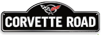 Chevy Corvette Road Sign