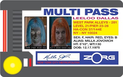 Leeloo Dallas Multi Pass ID