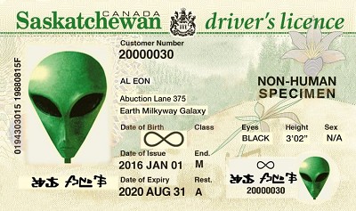 Saskatchewan Alien ID