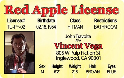 Vincent Vega (John Travolta in Pulp Fiction)