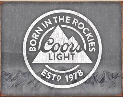 Coors Light Beer Metal Tin Sign