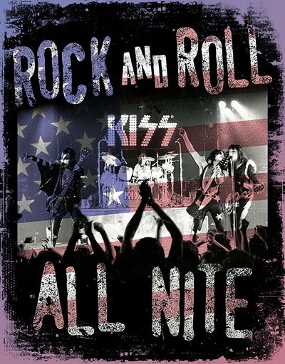 Kiss - All Night Metal Tin Sign