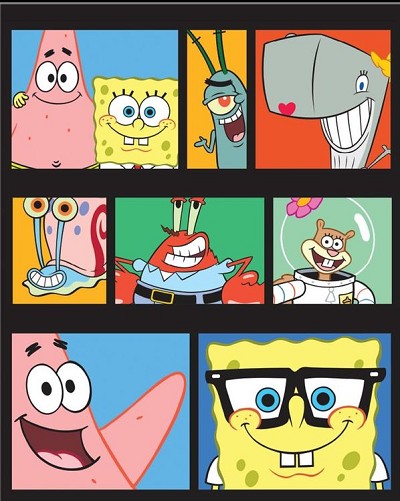 Spongebob Friends Metal Sign