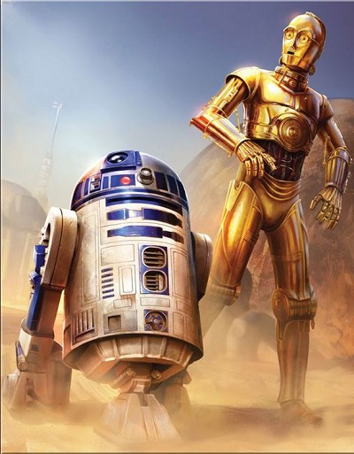 Star Wars C-3PO & R2D2 Metal Sign