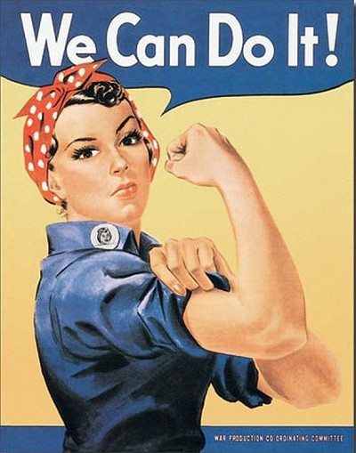 Rosie The Riveter Metal Sign