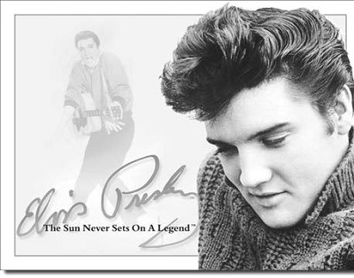 Elvis Sun Never Sets Metal Sign