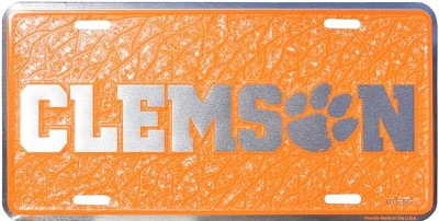 Clemson Mosaic License Plate