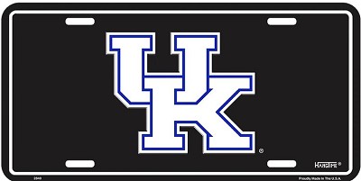 Kentucky Unversity Black License Plate