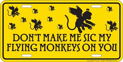 Flying Monkeys License Plate