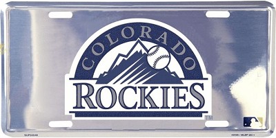 Colorado Rockies Polished License Plate