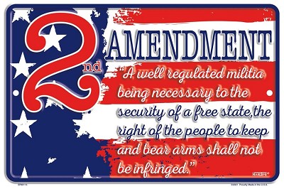 2nd Amendment Security Small Parking Sign