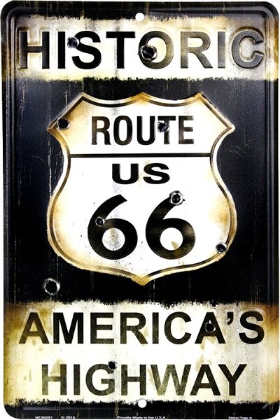 Route 66 America's Hwy Sm. Parking Sign