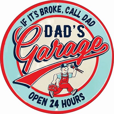Dad's Garage II Round Sign