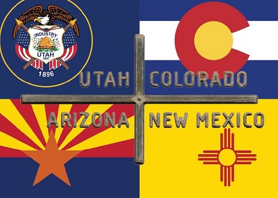 Colorado Four Corners Sm Sticker